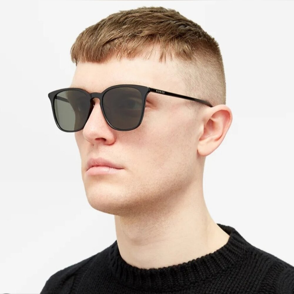 Gucci Sunglasses Square Lightweight Black Gray Unisex GG0547SK 001 55-19-150